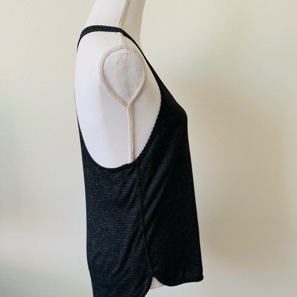 Lululemon racer back athletic tank top ruffle trim grey M - Picture 2 of 6